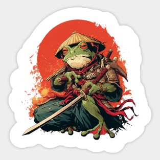 samurai frog Sticker